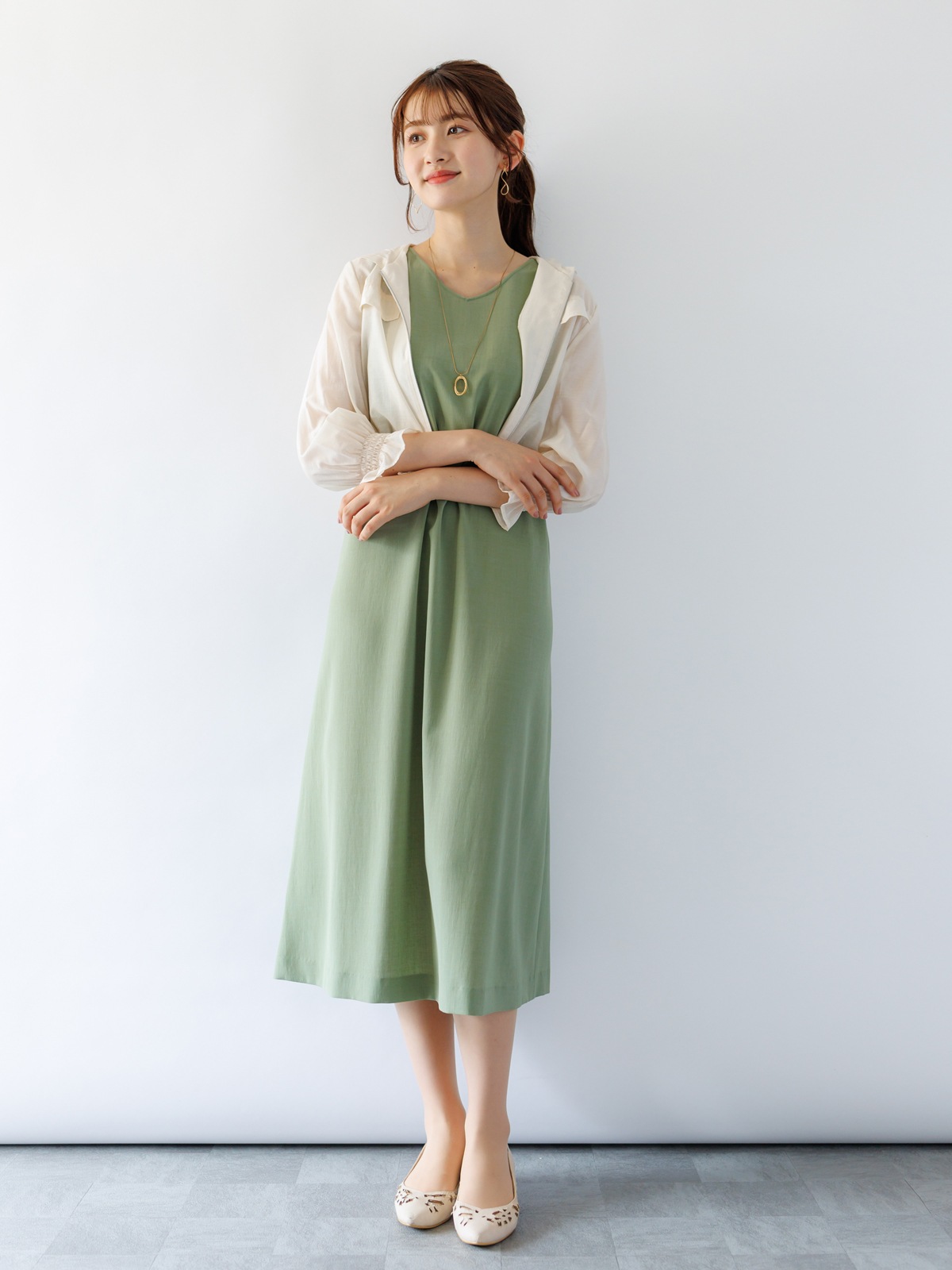 【70%OFF】ノースリAラインレースアップワンピース《大決算SALE》