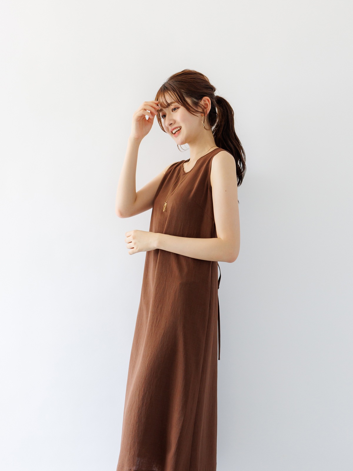 【70%OFF】ノースリAラインレースアップワンピース《大決算SALE》