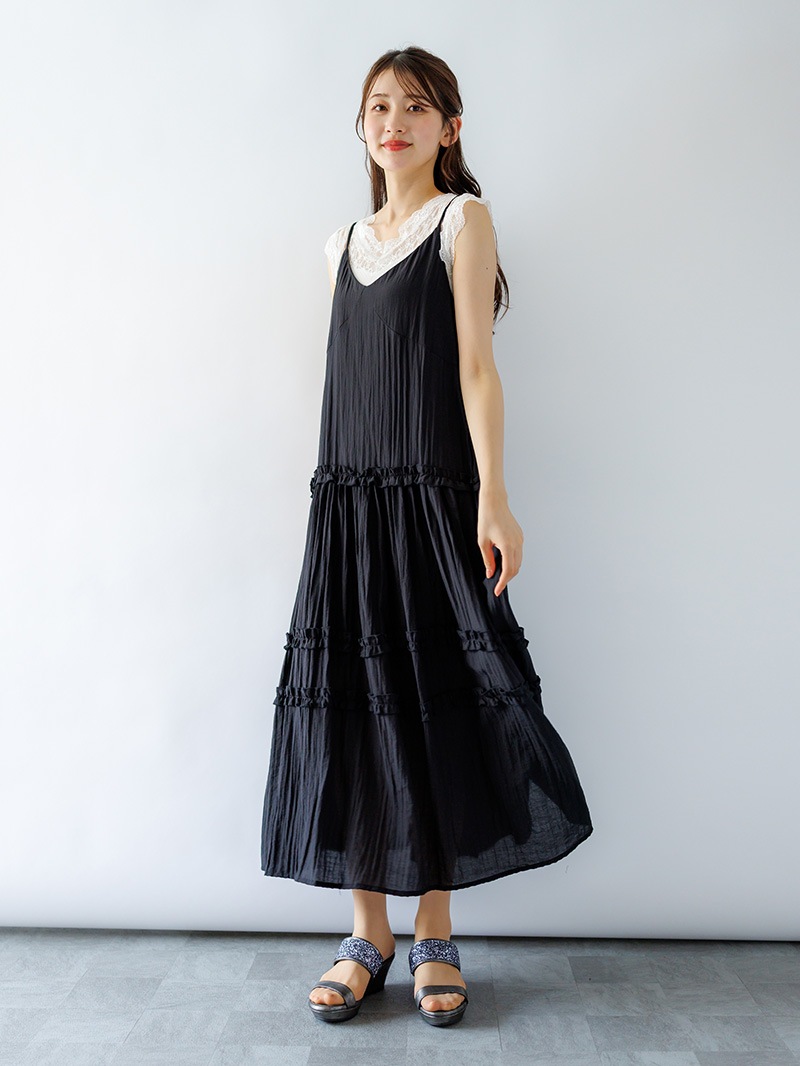 ティアードキャミワンピース