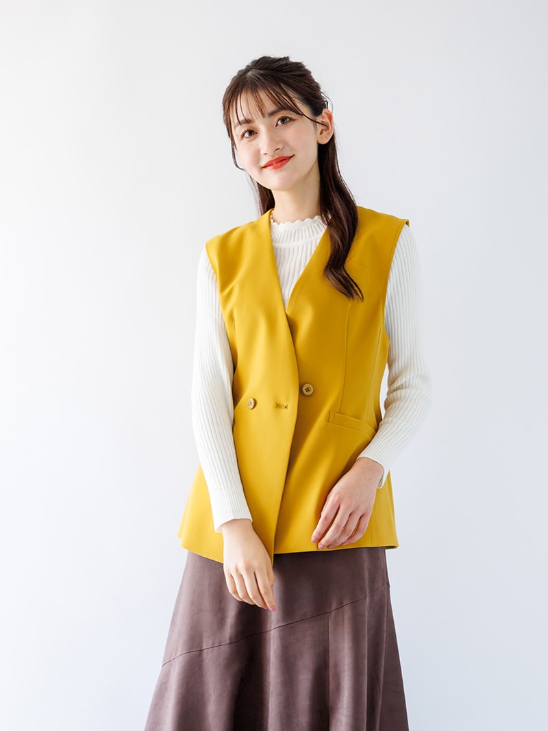 ステファニーダブルクロスダブルブレストジレ｜KarLParkLane Style