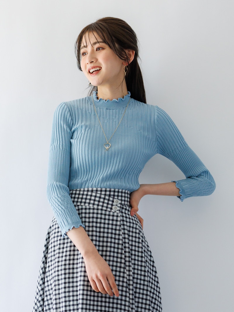 50%OFF】端メロー切替リブハイネックニット｜KarLParkLane Style