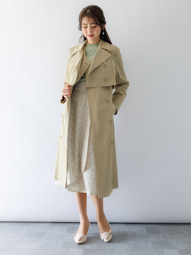 端メロー切替リブハイネックニット