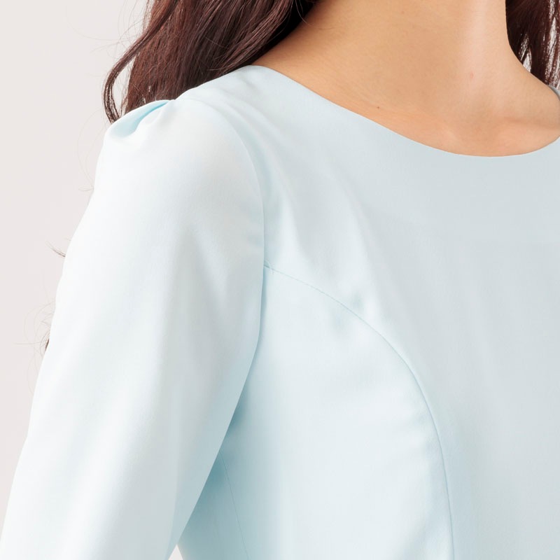 【50%OFF】ミント混ソリビアフレアーワンピース