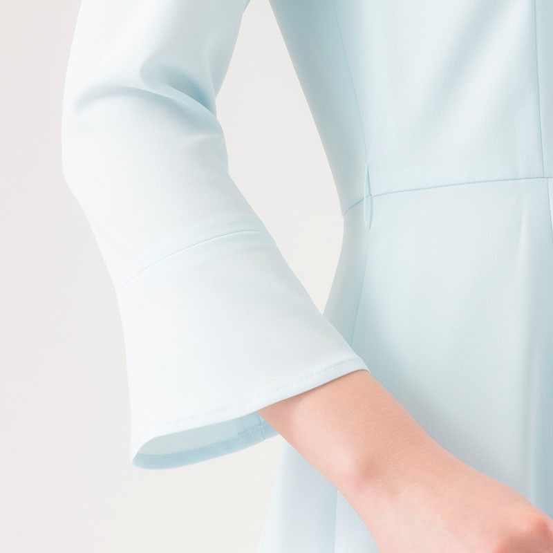 【50%OFF】ミント混ソリビアフレアーワンピース