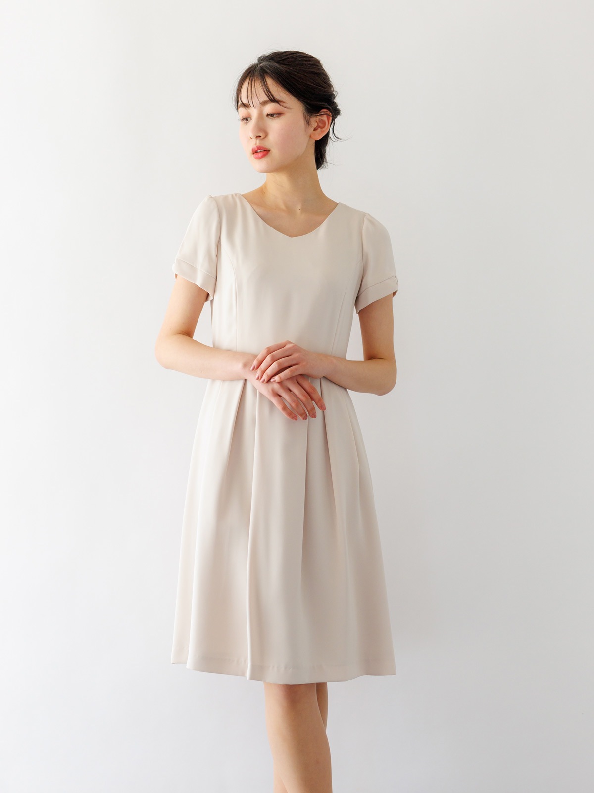 ミドル丈 フレンチレトロ 可愛い Aライン ワンピース 韓国 n1692 97丈フレンチキスワンピース|KarLParkLane Style ONLINE SHOP