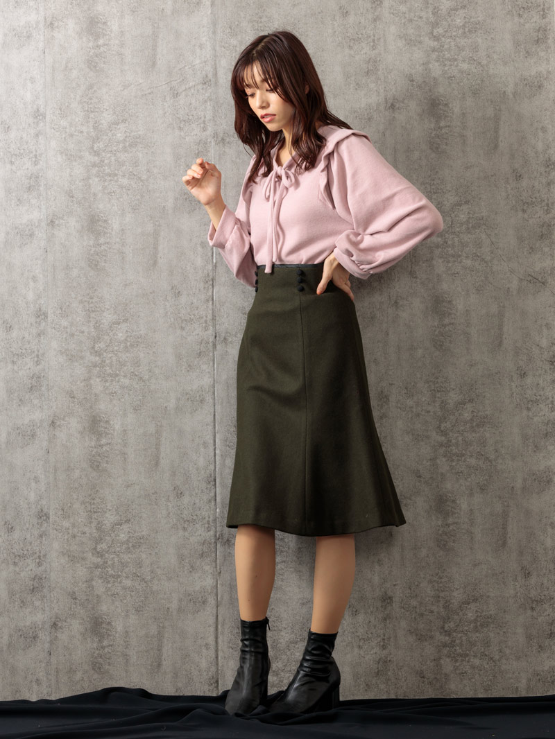 プレミアムウォームボウタイビッグスリーブカットソー＜アウトレット均一価格＞