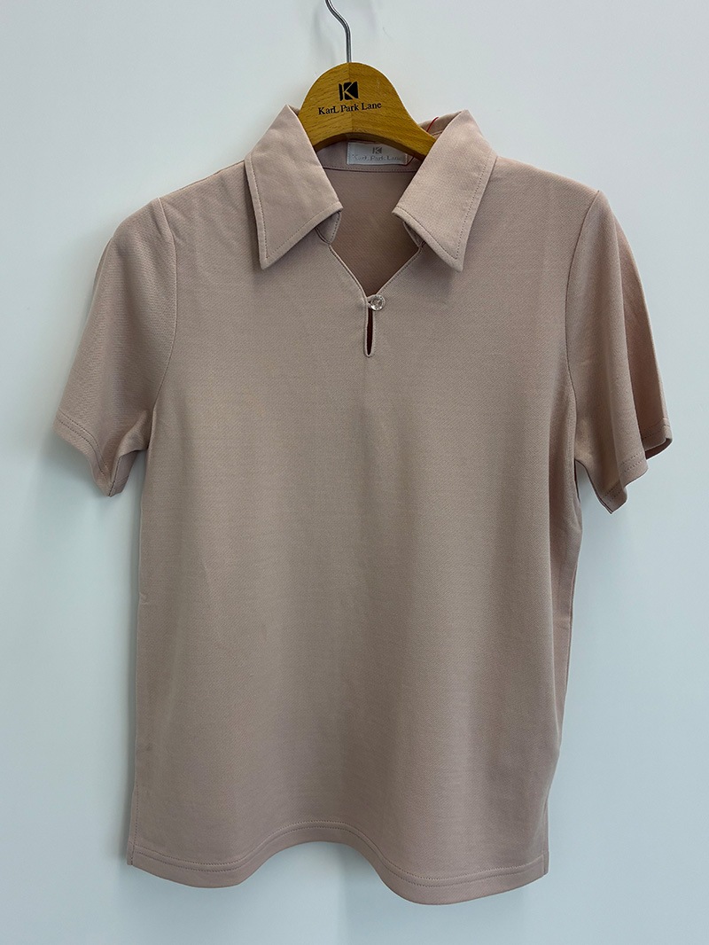 【20％OFF】スキッパー半袖カットソー