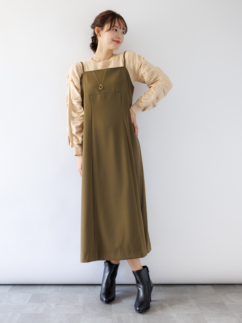 ダブルクロスキャミワンピース