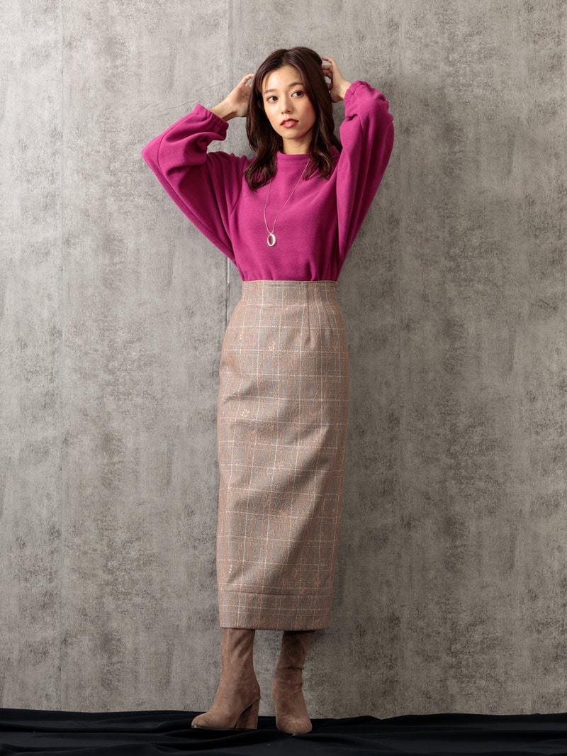 トスカーナフリース立衿ドルマン風カットソー<アウトレット均一価格>