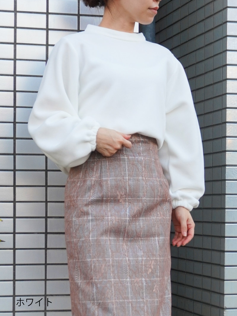 トスカーナフリース立衿ドルマン風カットソー<アウトレット均一価格>