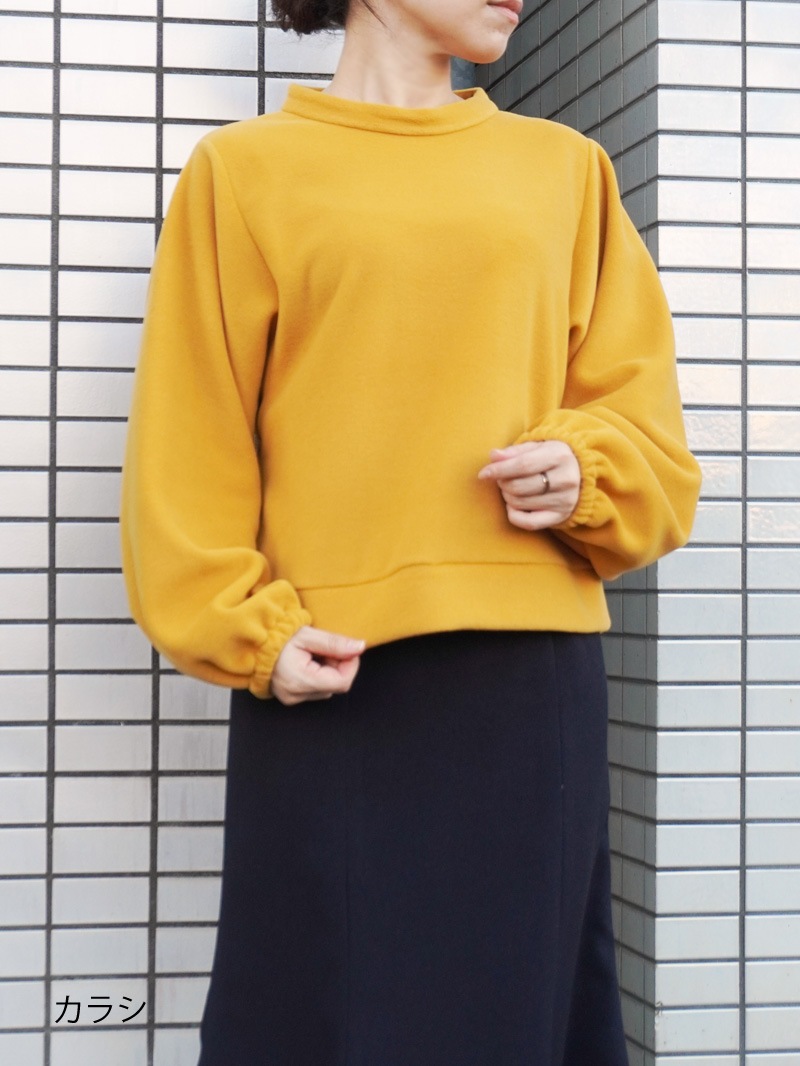 トスカーナフリース立衿ドルマン風カットソー<アウトレット均一価格>