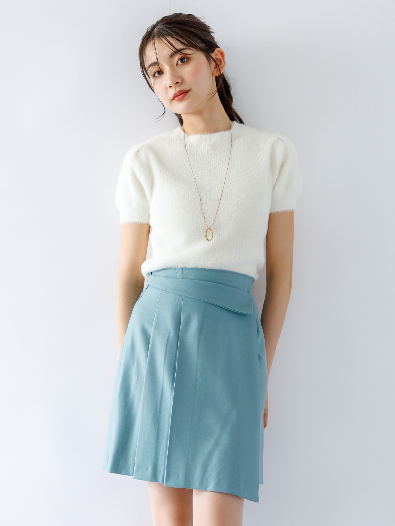 ミンクライクファーアームカバー付ニット＜アウトレット均一価格＞