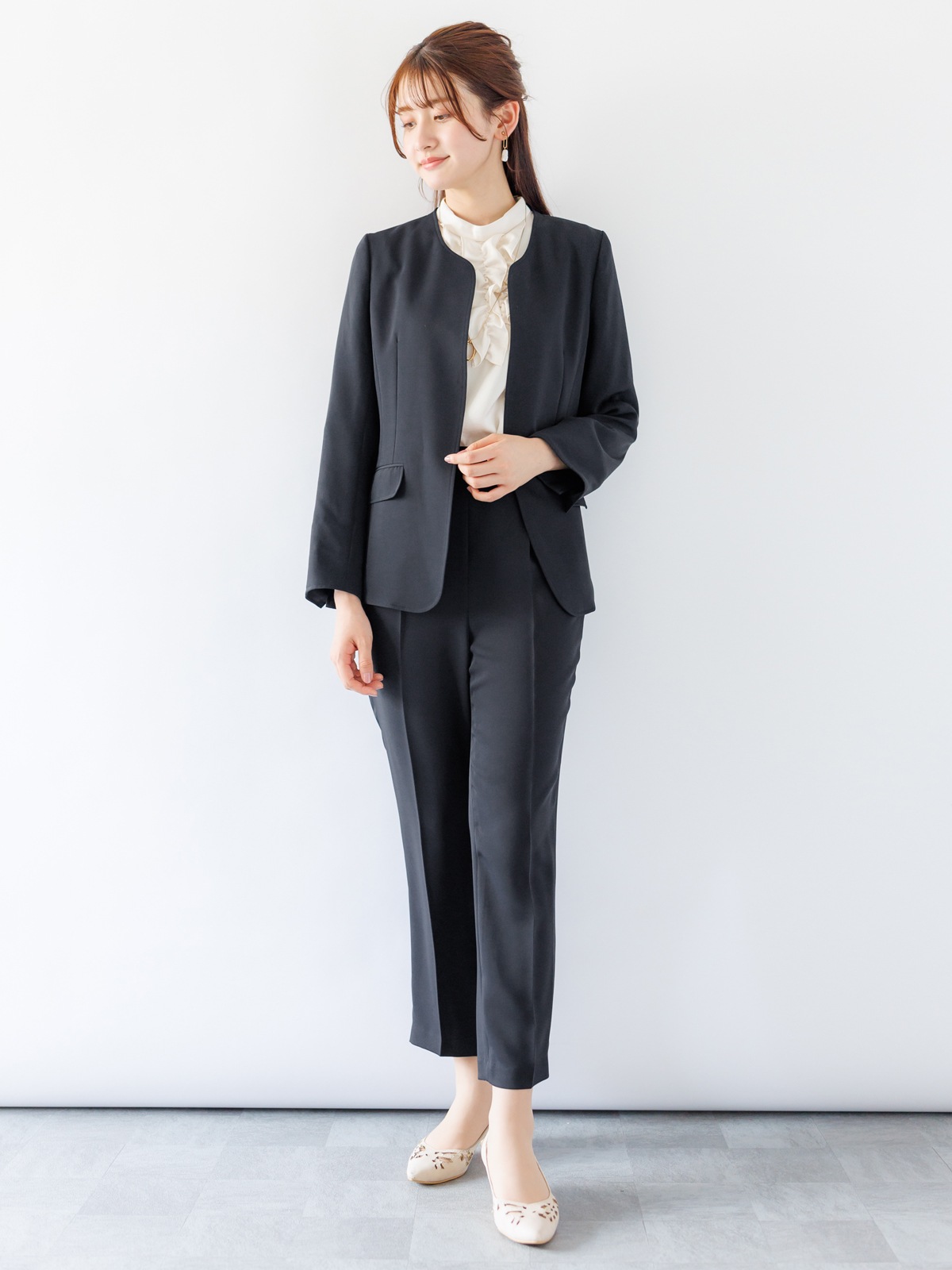 ダブルクロスキーネックジャケット