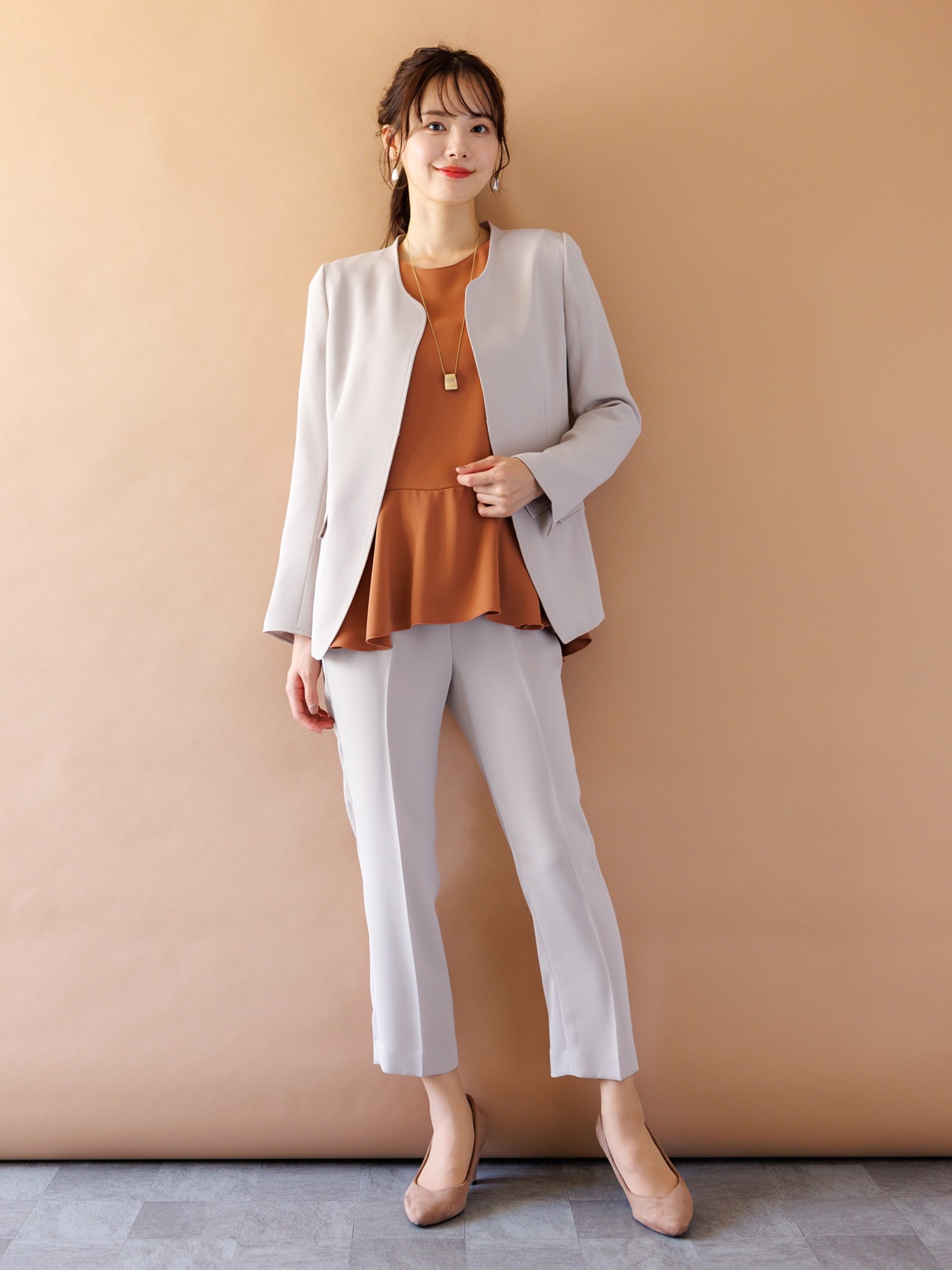 ダブルクロスキーネックジャケット