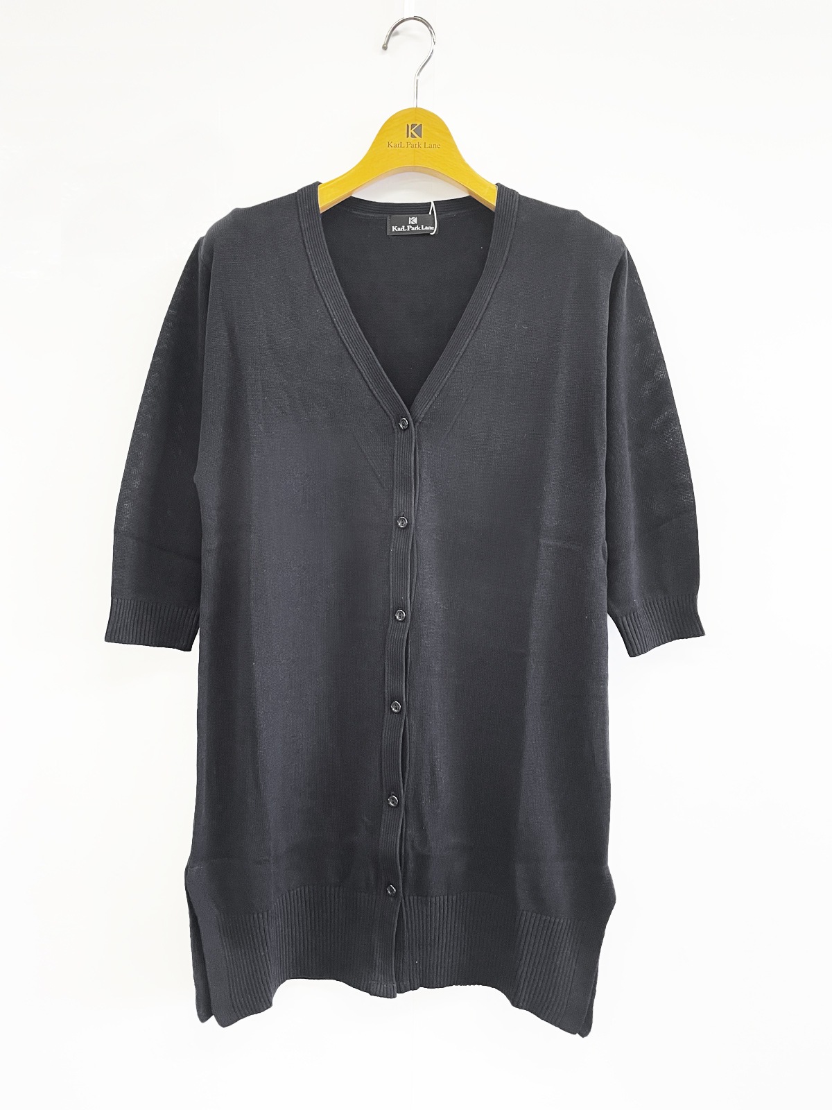 Vネックロングカーデ