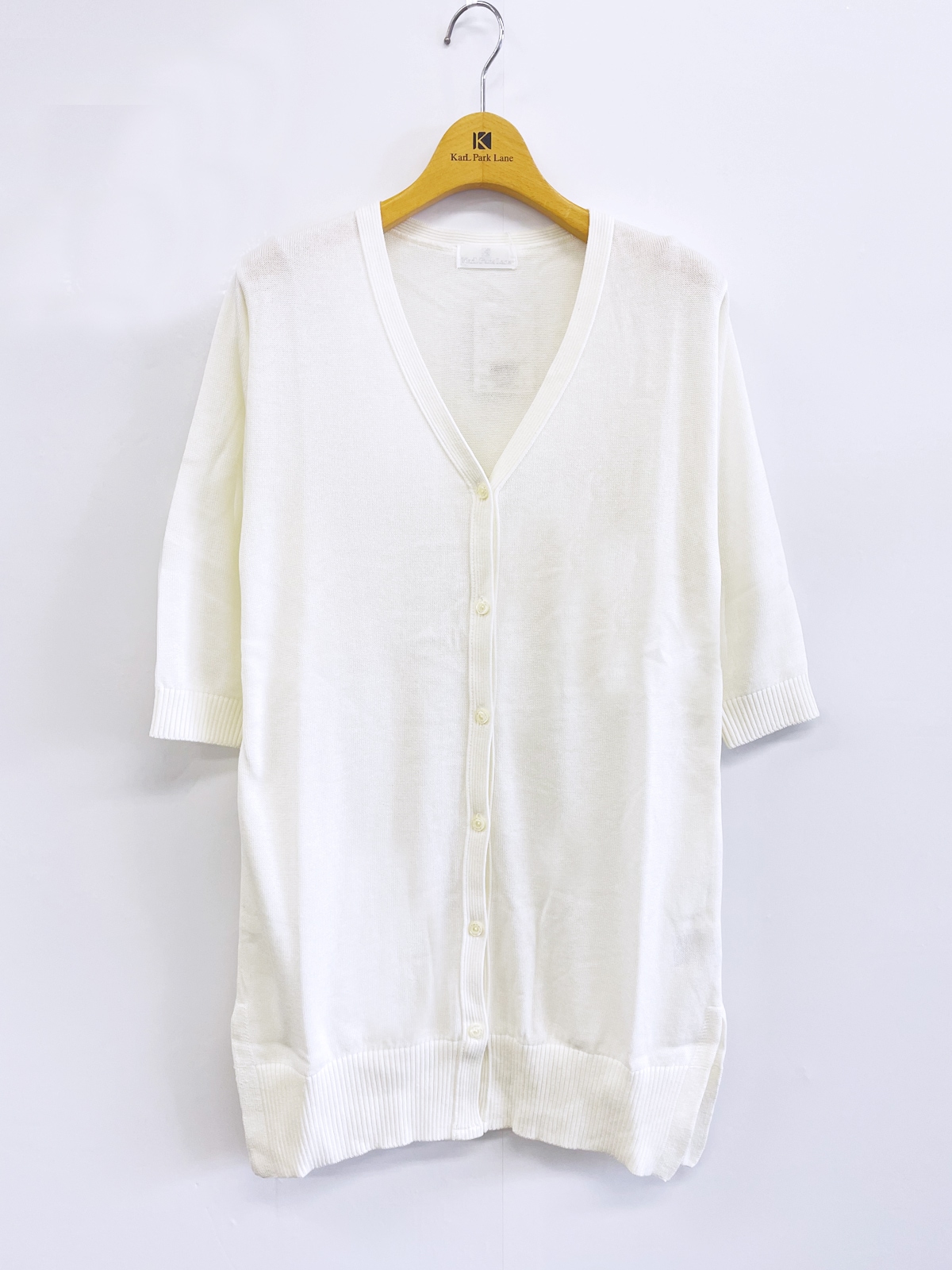 Vネックロングカーデ