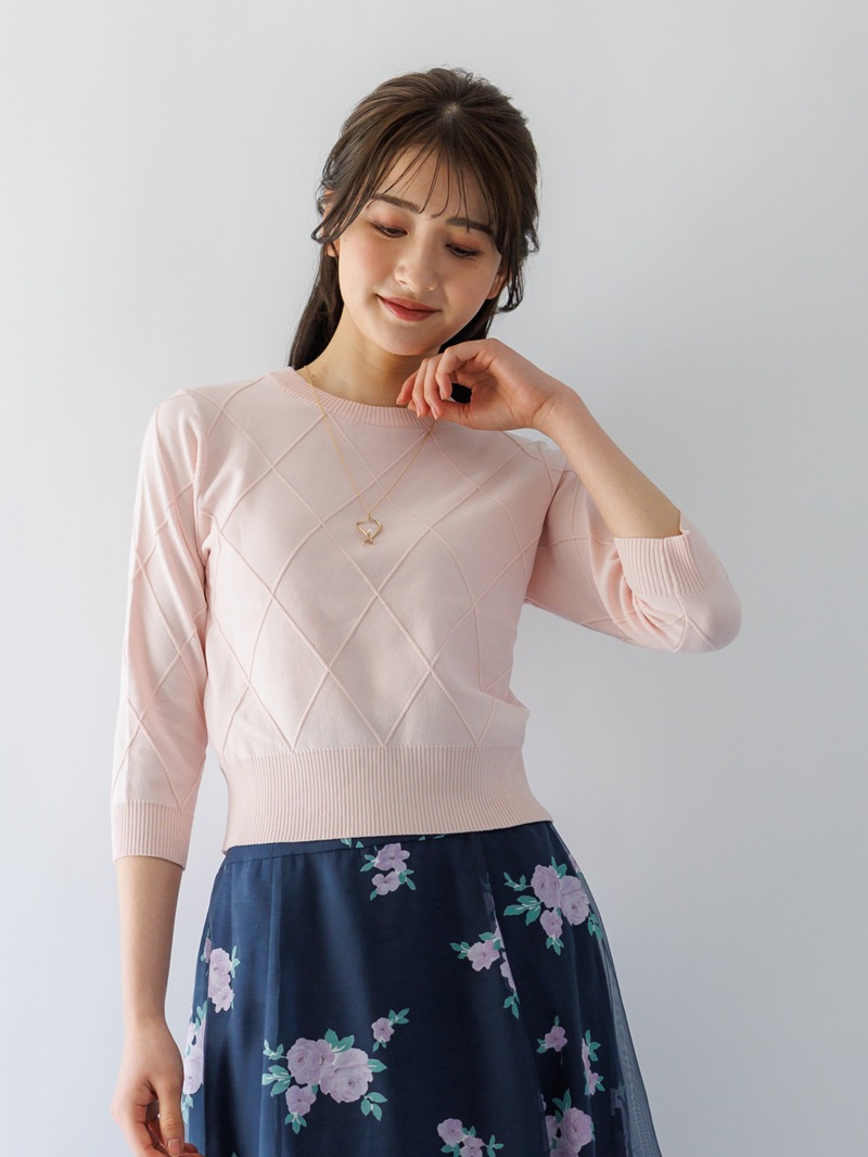 春SALE】丸首ダイヤ柄ニット｜KarLParkLane Style ONLINE SHOP