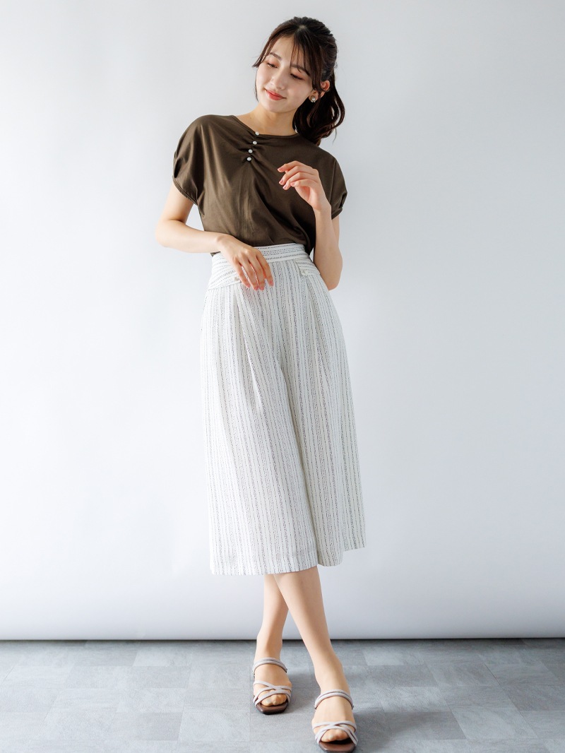【春SALE】ストライプガウチョ