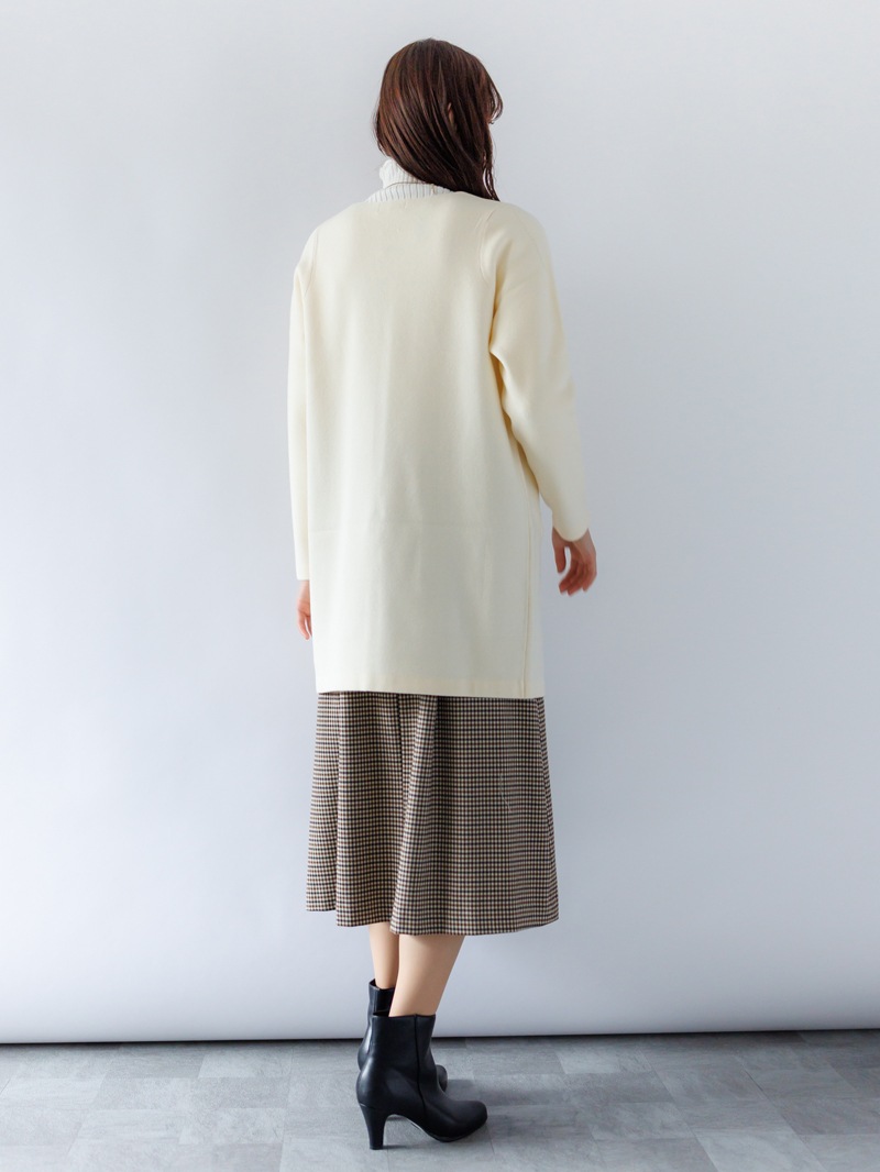 【50%OFF】ジャガードVネック ロングハオリ