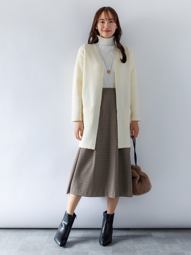 【50%OFF】ジャガードVネック ロングハオリ