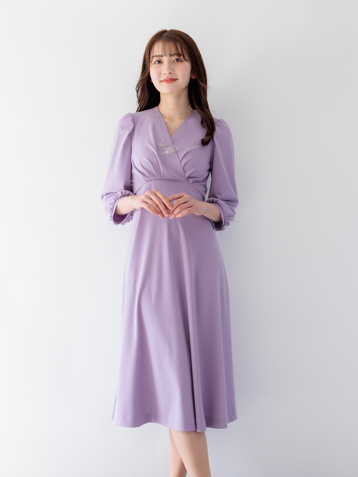 【3000円】ニットカシュクールワンピース［キレイめ］