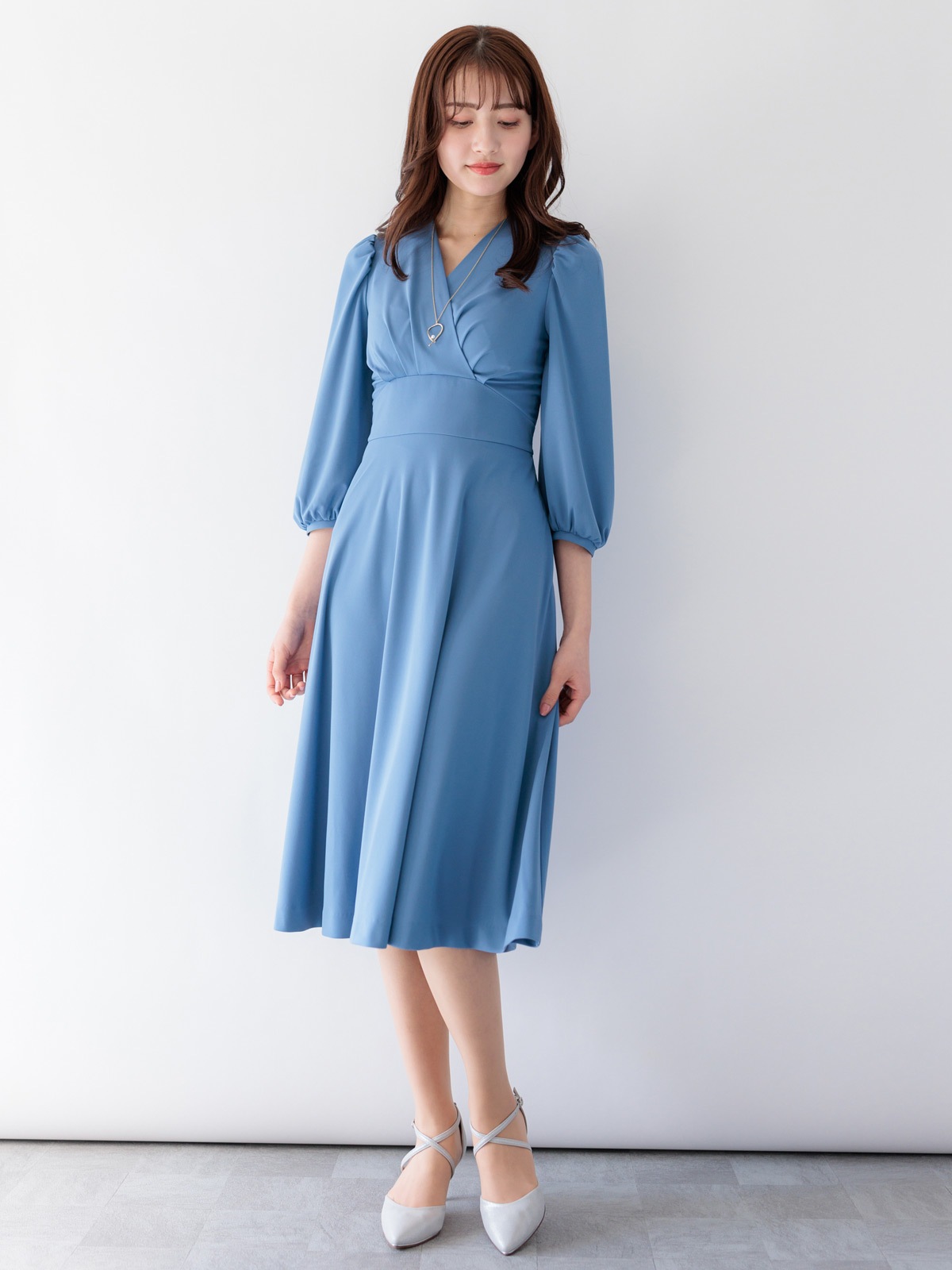 【3000円】ニットカシュクールワンピース［キレイめ］