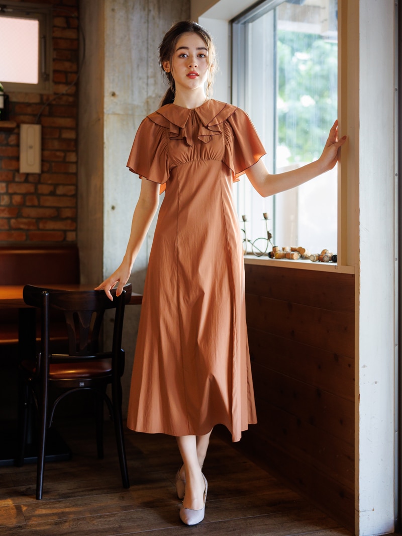 フリル衿ハンカチスリーブワンピース｜KarLParkLane Style ONLINE SHOP