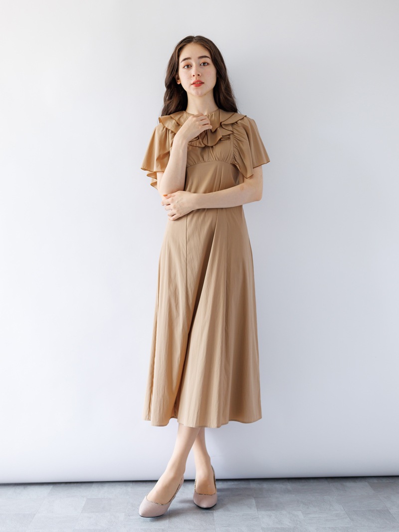 フリル衿ハンカチスリーブワンピース｜KarLParkLane Style ONLINE SHOP