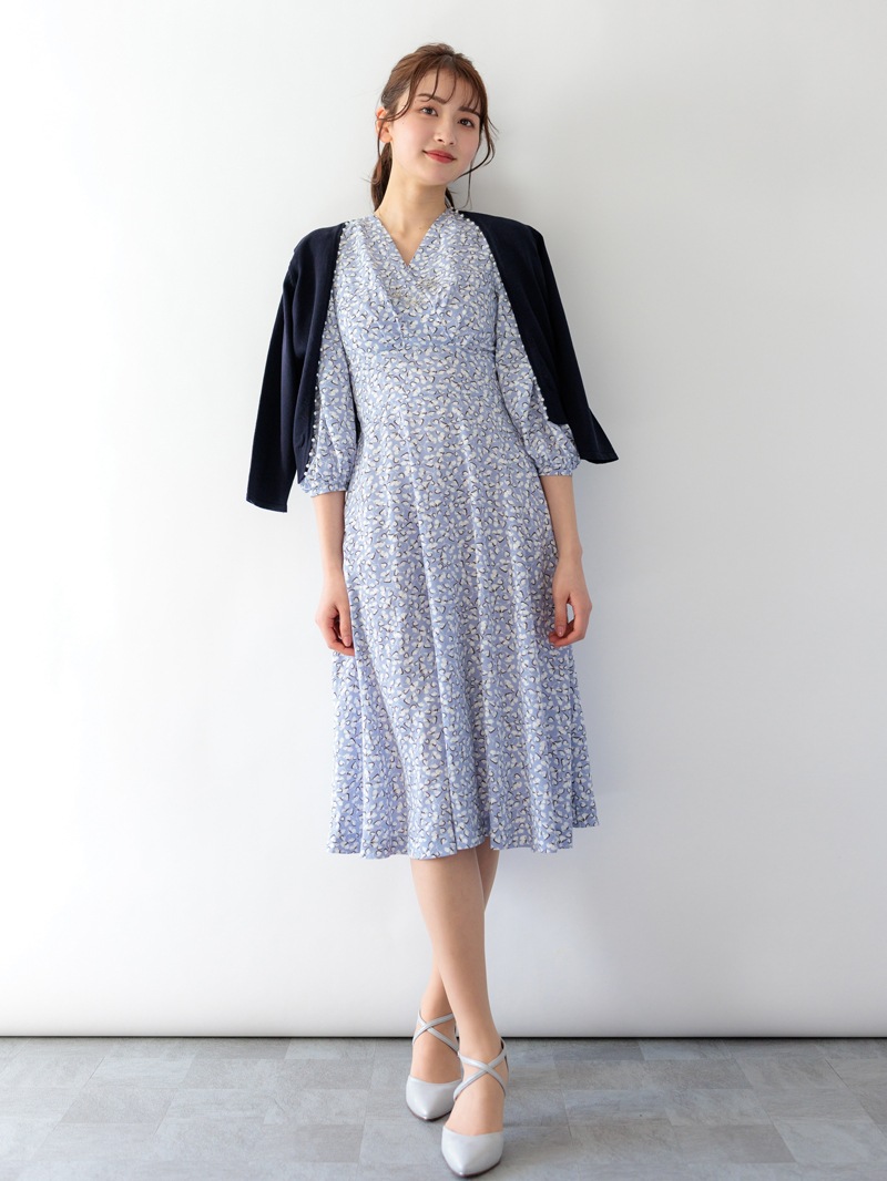 【70%OFF】プリント カシュクールワンピース［キレイめ］《大決算SALE》