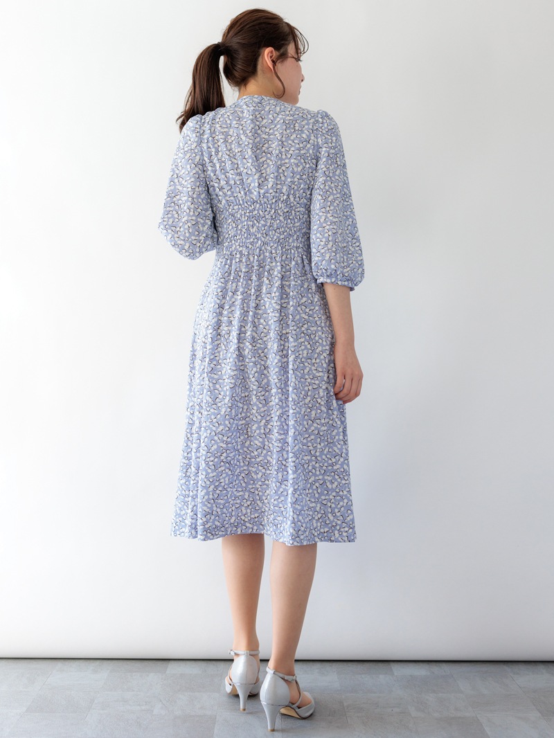 【70%OFF】プリント カシュクールワンピース［キレイめ］《大決算SALE》