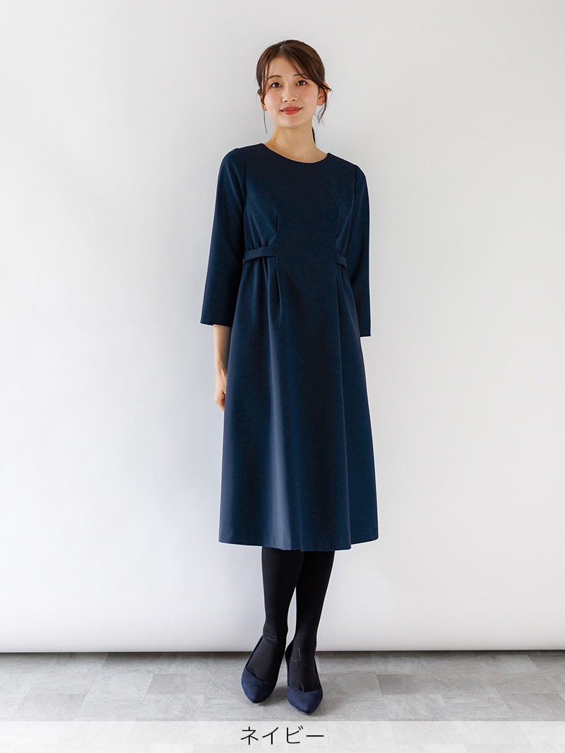 【20%OFF】綾二重ｽﾄﾚｯﾁｳｴｽﾄﾍﾞﾙﾄ付ﾜﾝﾋﾟｰｽ