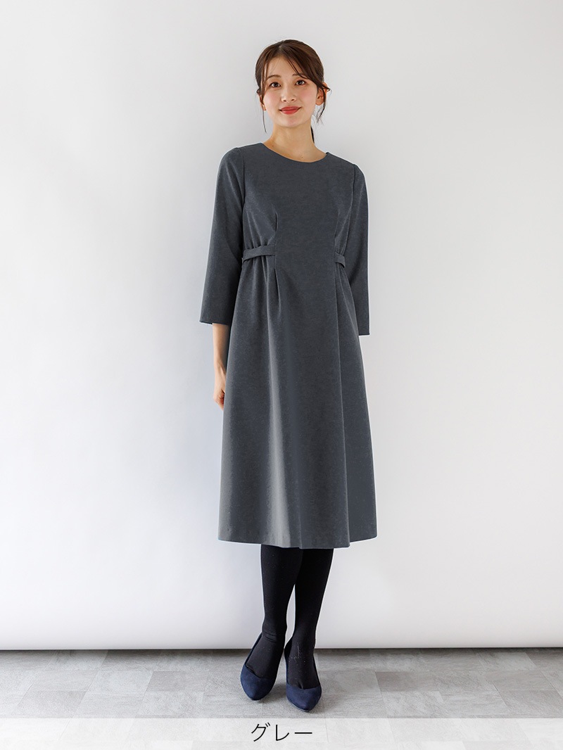 【20%OFF】綾二重ｽﾄﾚｯﾁｳｴｽﾄﾍﾞﾙﾄ付ﾜﾝﾋﾟｰｽ