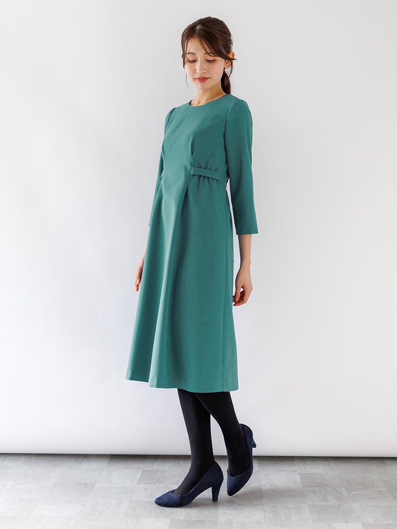 【20%OFF】綾二重ｽﾄﾚｯﾁｳｴｽﾄﾍﾞﾙﾄ付ﾜﾝﾋﾟｰｽ