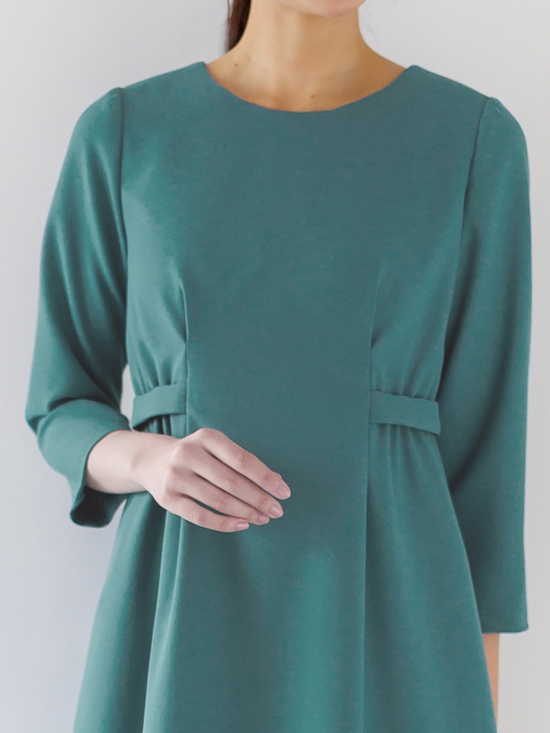 【20%OFF】綾二重ｽﾄﾚｯﾁｳｴｽﾄﾍﾞﾙﾄ付ﾜﾝﾋﾟｰｽ