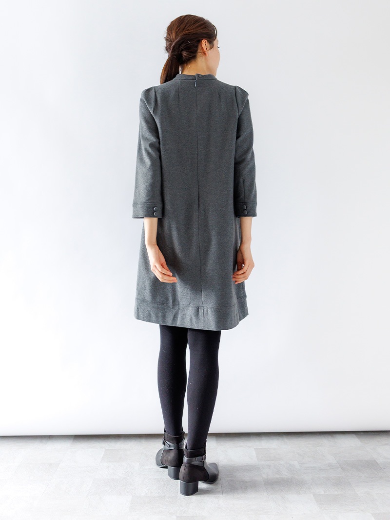 【50%OFF】T/R両面起毛 Ａラインワンピース