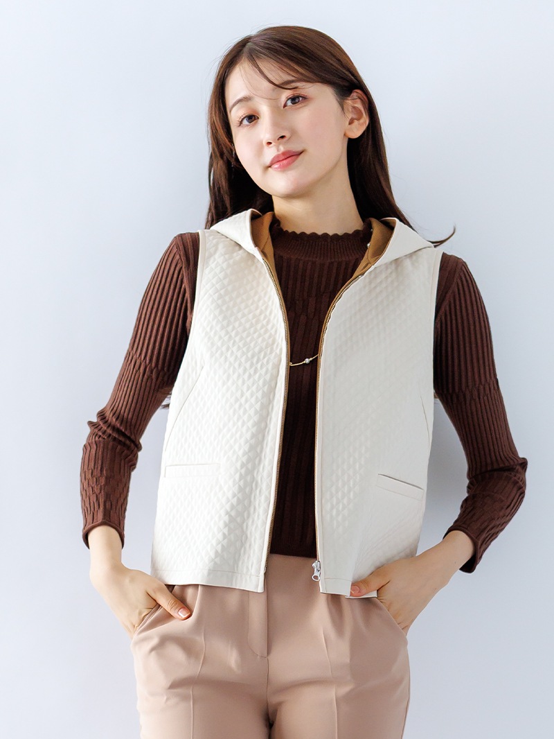 マトラッセ×ニットリバーシブルジレ＜アウトレット均一価格＞