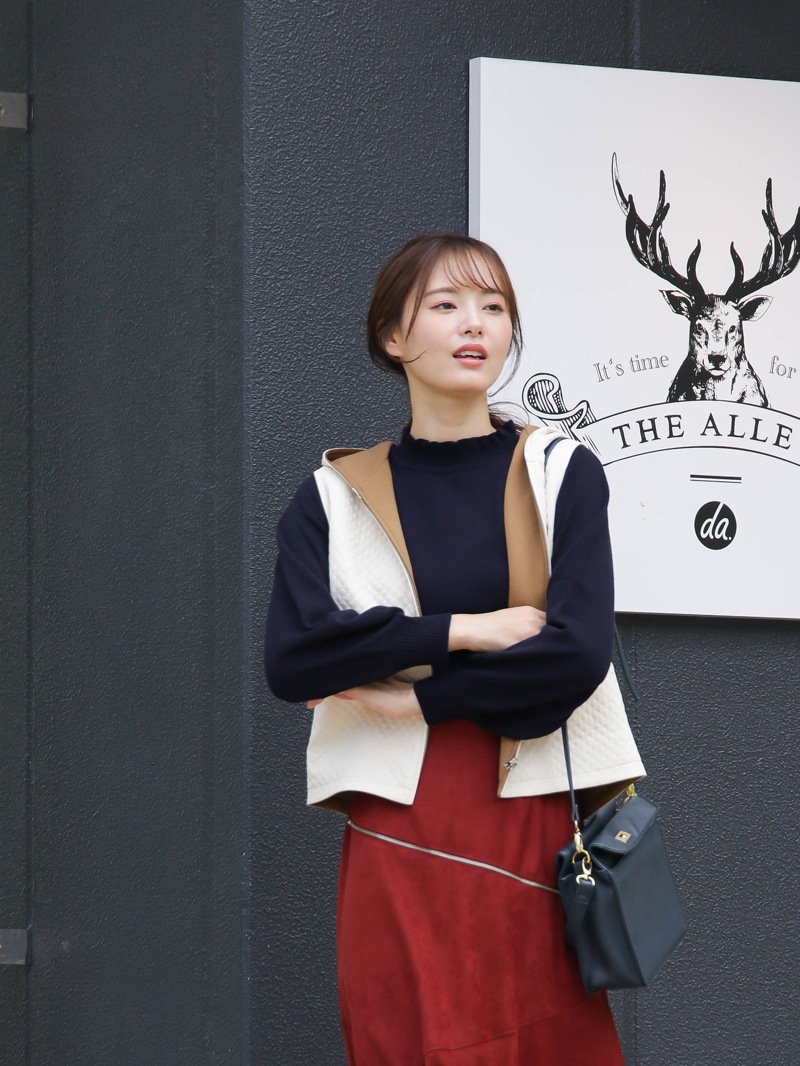 マトラッセ×ニットリバーシブルジレ＜アウトレット均一価格＞