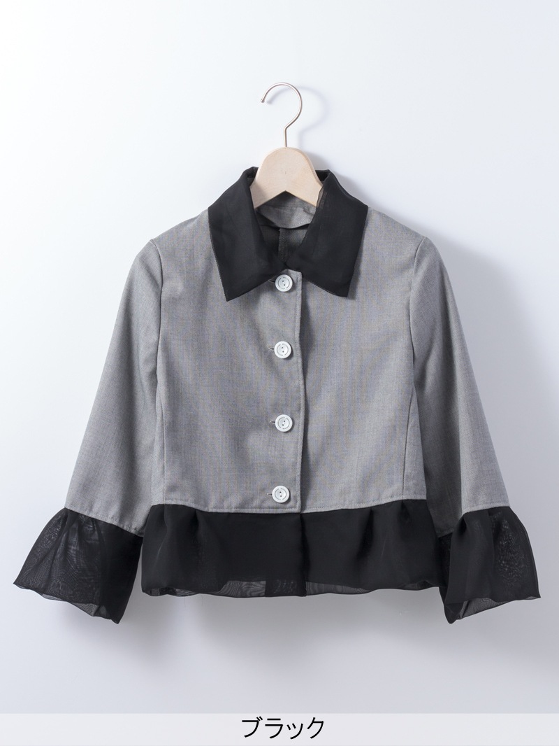 ザ・シャーク衿裾シフォンジャケット