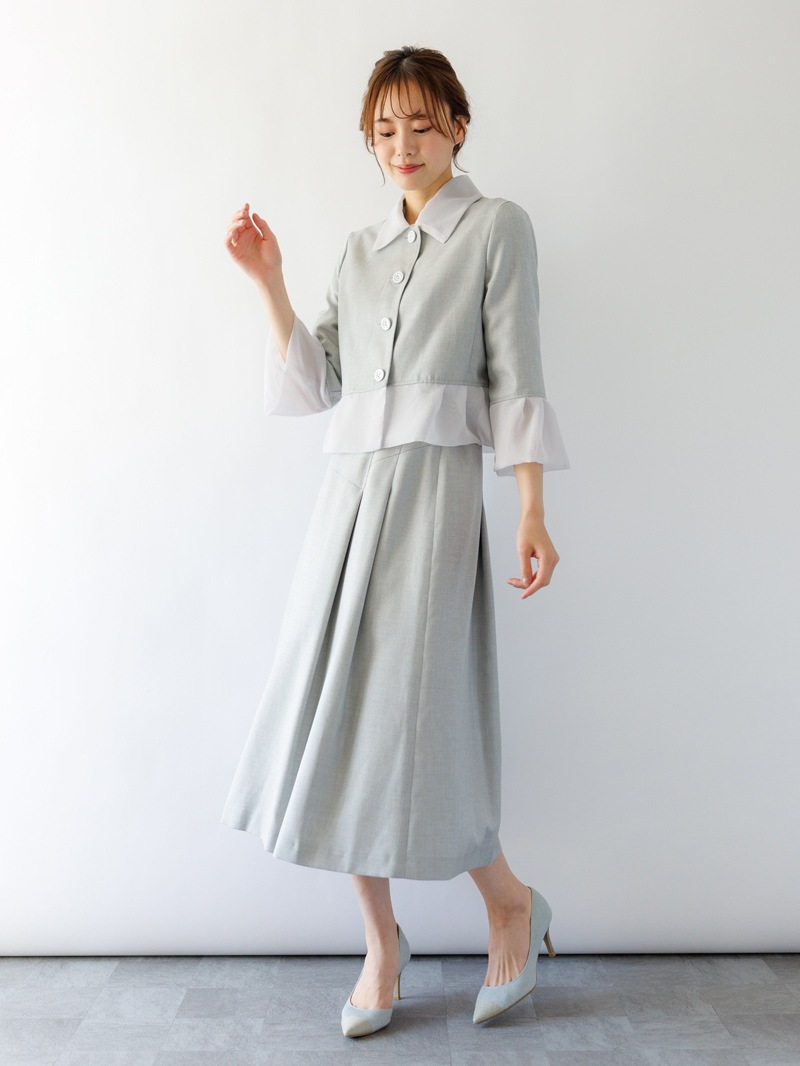 ザ・シャーク衿裾シフォンジャケット