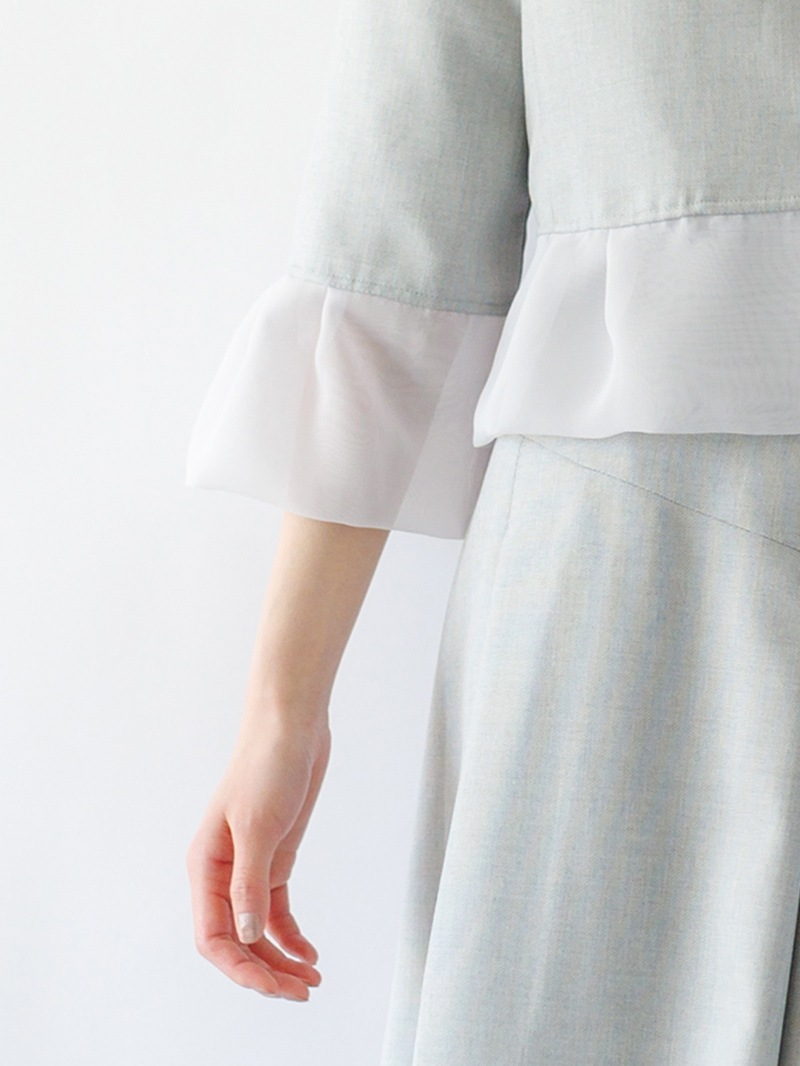 ザ・シャーク衿裾シフォンジャケット