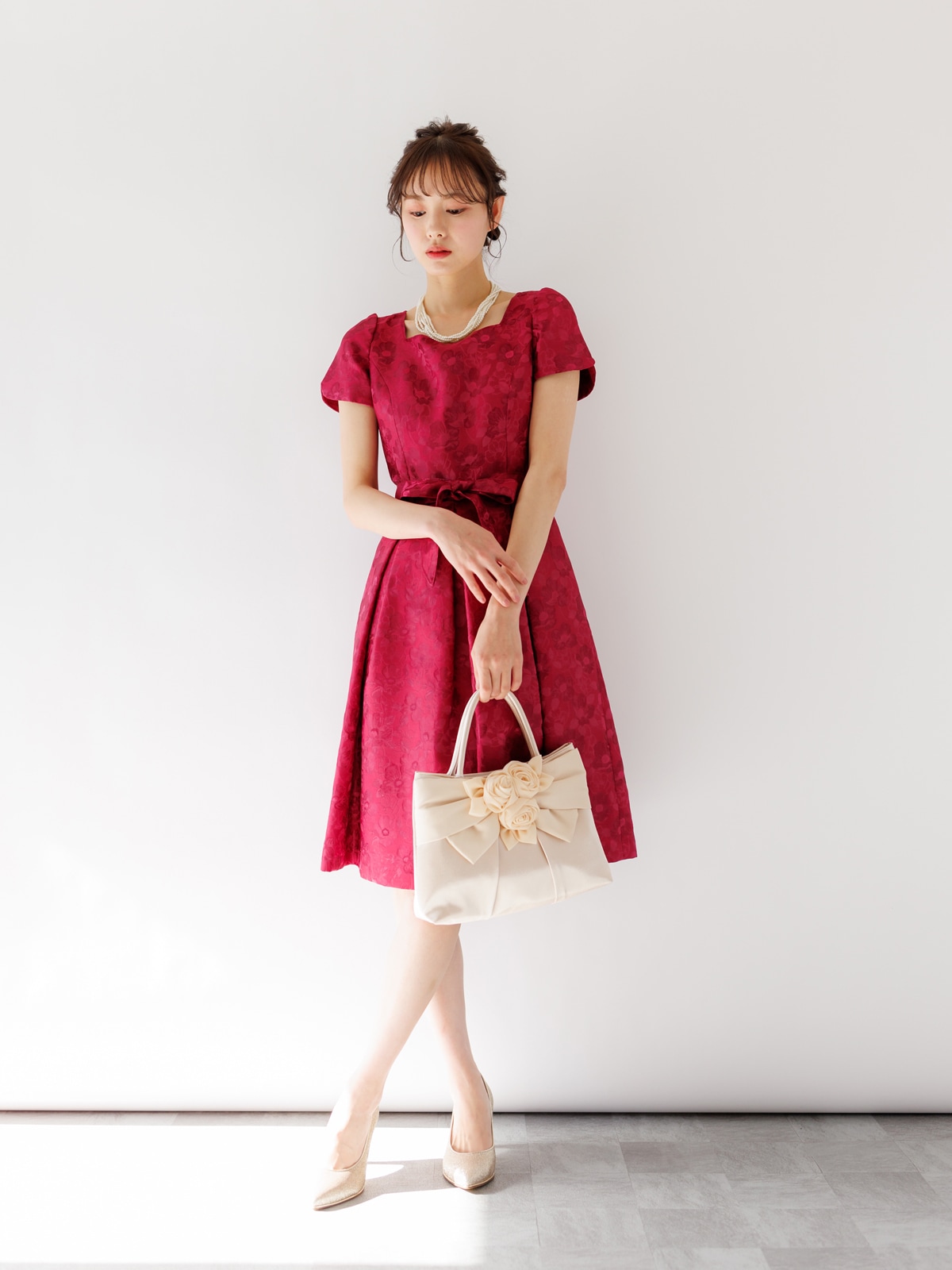 花柄ジャガードワンピース［ドレス］｜KarLParkLane Style ONLINE SHOP
