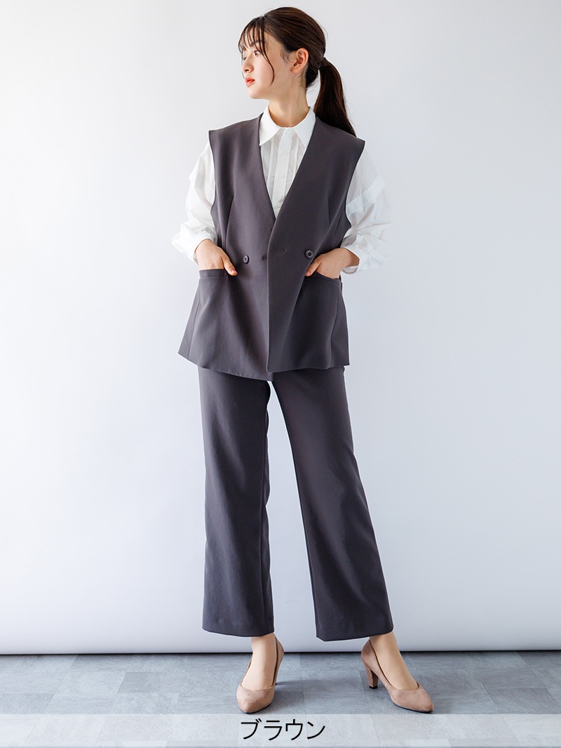 【50%OFF】ステファニー平二重ダブルブレストジレ
