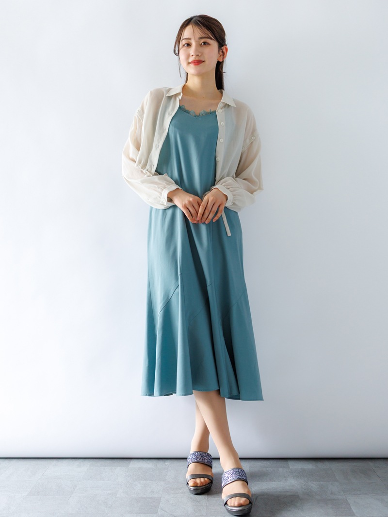 【FINAL OUTLET】オーガンジー袖取外しシャツ