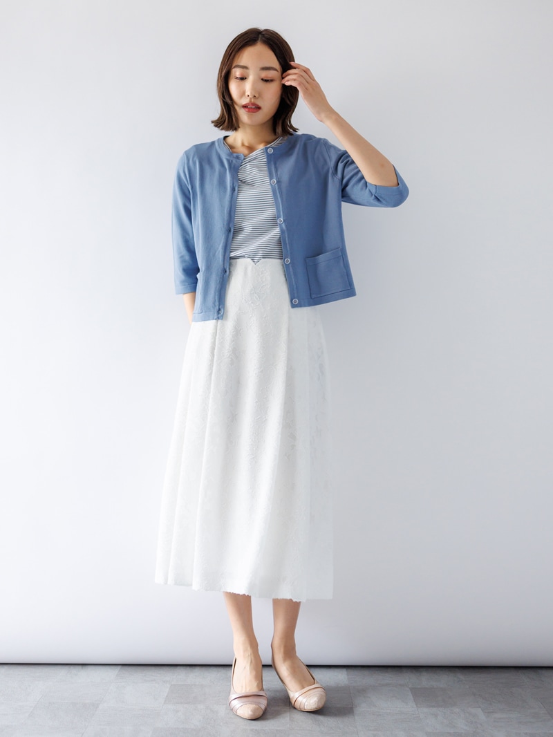 【SUMMER SALE】丸首ジャケット風カーディガン