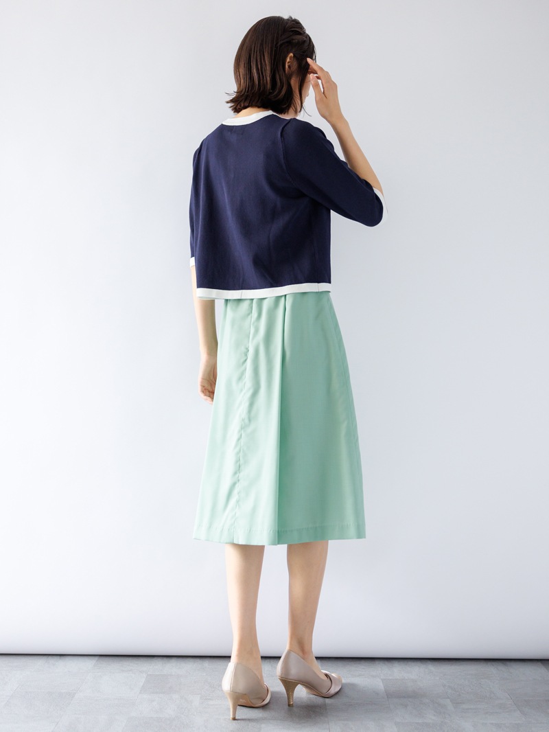 【SUMMER SALE】丸首ジャケット風カーディガン