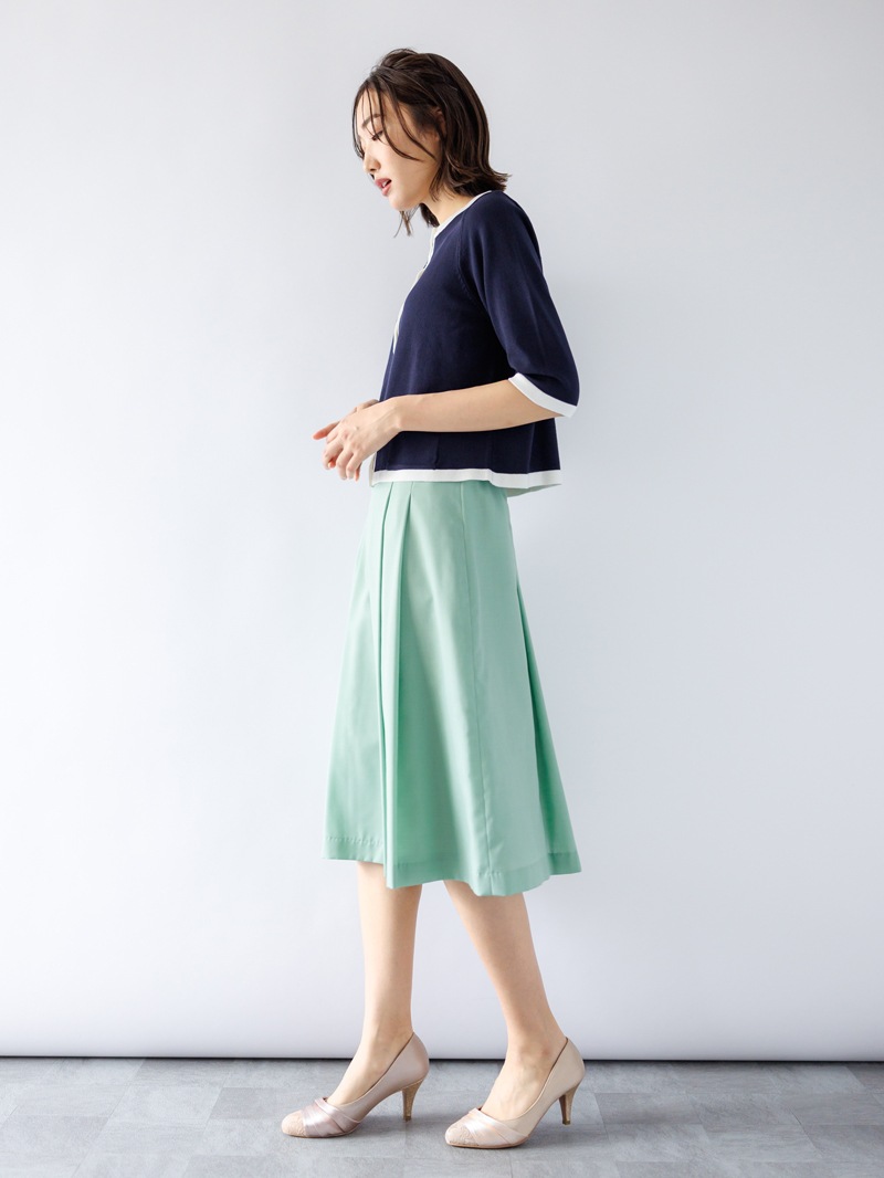 【SUMMER SALE】丸首ジャケット風カーディガン