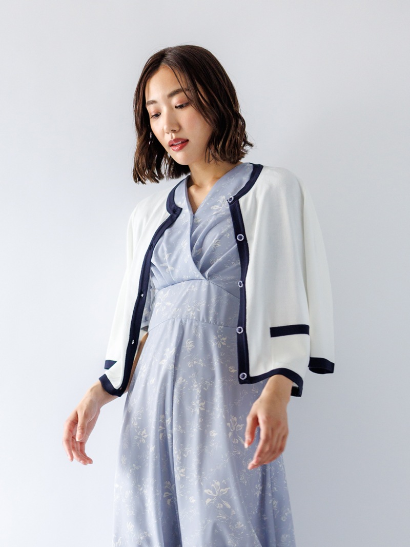 【SUMMER SALE】丸首ジャケット風カーディガン