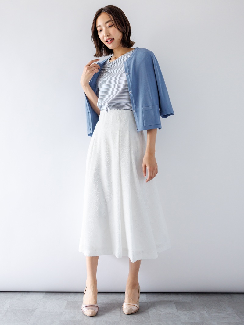 【SUMMER SALE】丸首ジャケット風カーディガン