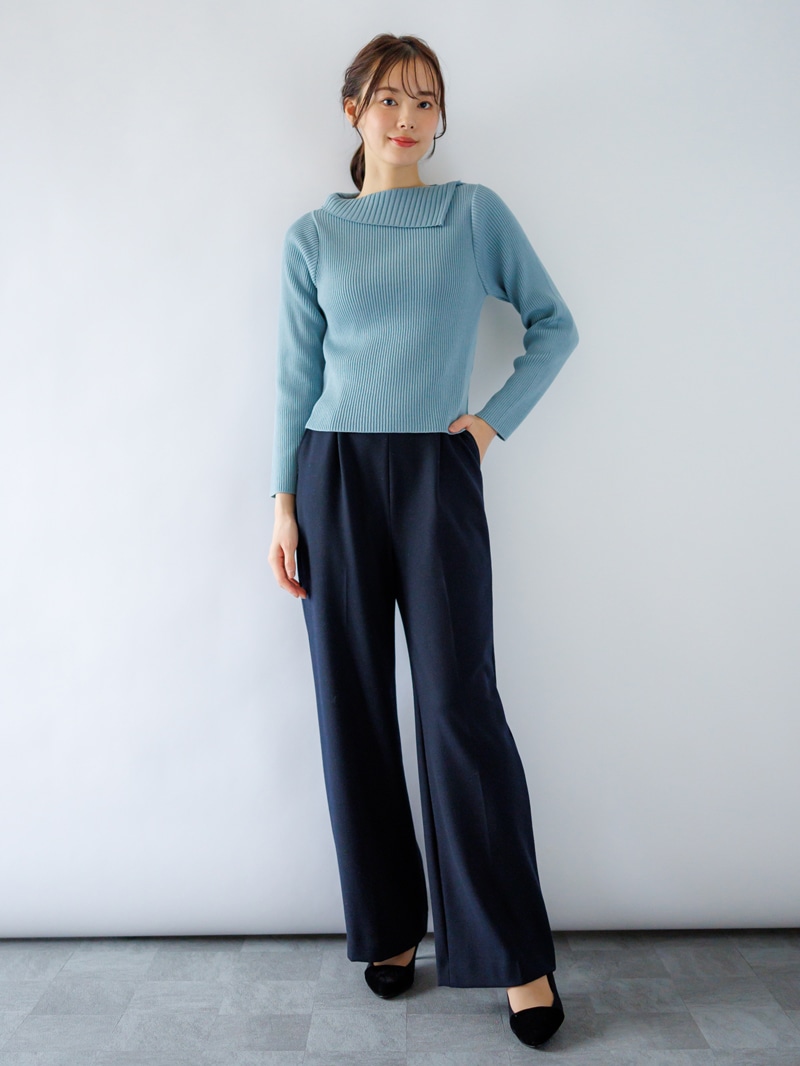 リブ衿付ニット＜アウトレット均一価格＞