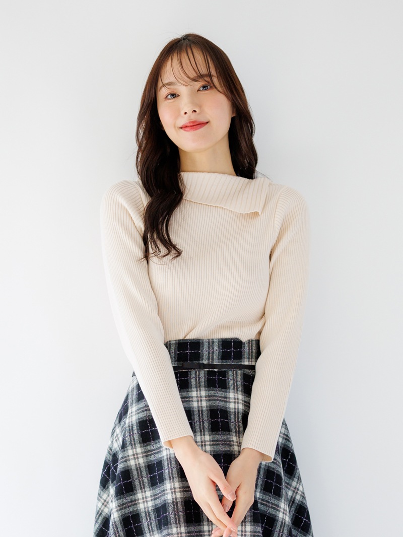 リブ衿付ニット＜アウトレット均一価格＞